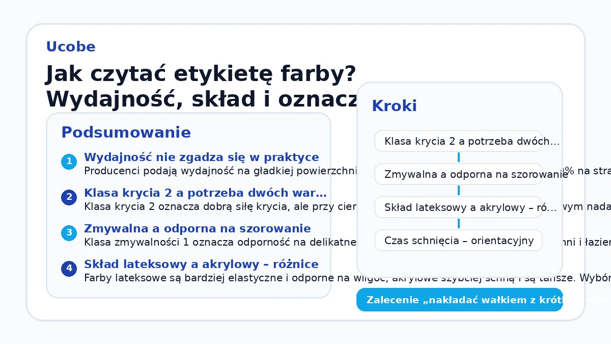 Jak czytać etykietę farby? Wydajność, skład i oznaczenia