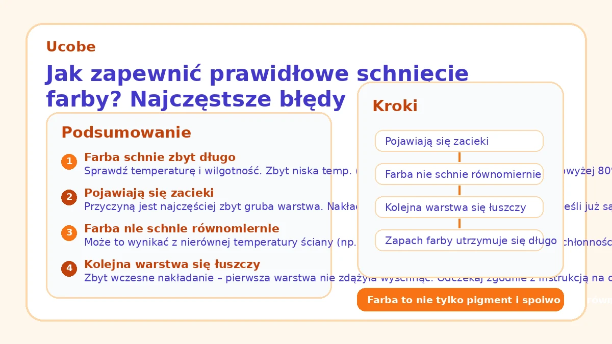 Jak zapewnić prawidłowe schnięcie farby? Najczęstsze błędy