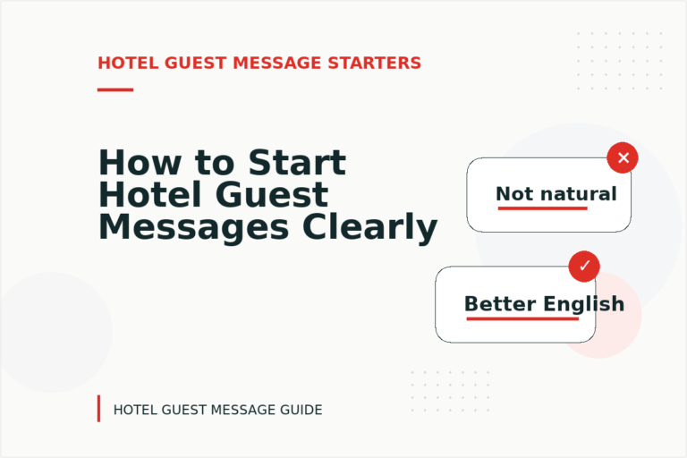 How to Start Hotel Guest Messages Clearly How to Start Hotel Guest Messages Clearly