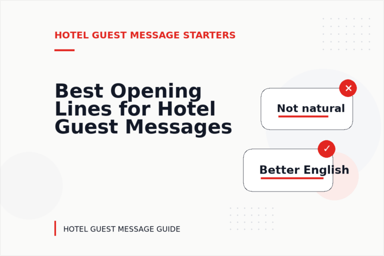 Best Opening Lines for Hotel Guest Messages Best Opening Lines for Hotel Guest Messages