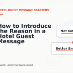 How to Introduce the Reason in a Hotel Guest Message