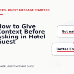 How to Give Context Before Asking in Hotel Guest Message English