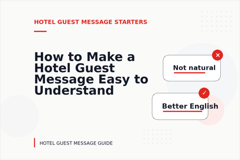 How to Make a Hotel Guest Message Easy to Understand How to Make a Hotel Guest Message Easy to Understand