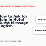 How to Ask for Help in Hotel Guest Message English