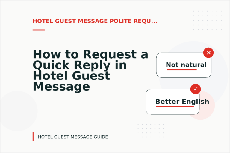 How to Request a Quick Reply in Hotel Guest Message English How to Request a Quick Reply in Hotel Guest Message English