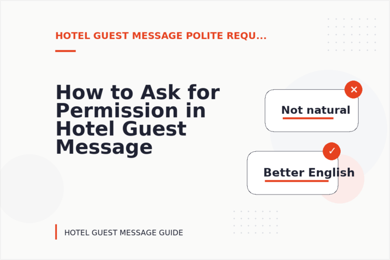 How to Ask for Permission in Hotel Guest Message English How to Ask for Permission in Hotel Guest Message English