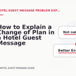 How to Explain a Change of Plan in a Hotel Guest Message