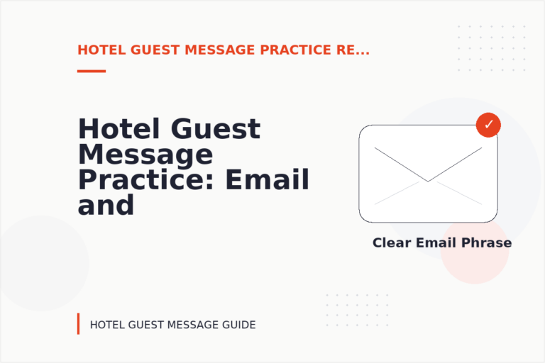 Hotel Guest Message Practice: Email and Message Examples Hotel Guest Message Practice: Email and Message Examples